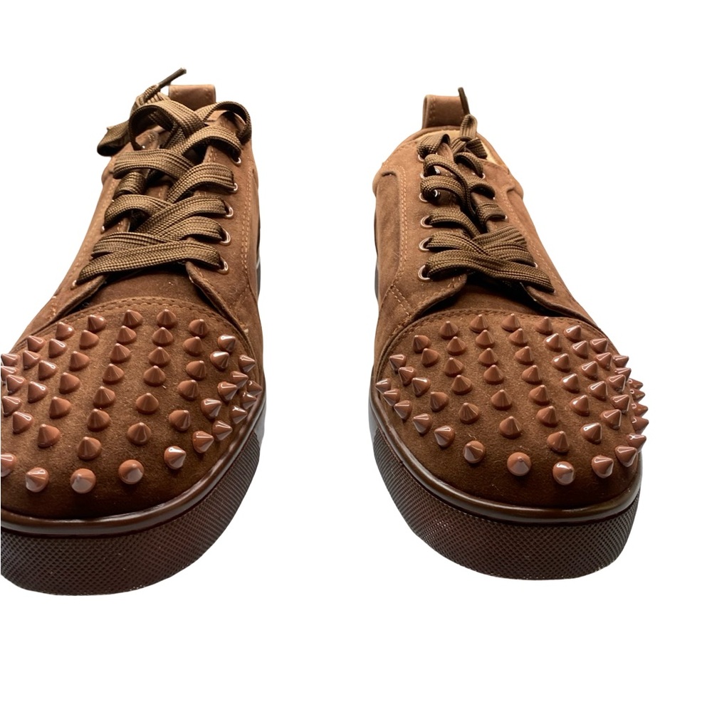 Christian Louboutin Brown Spiked Sneakers